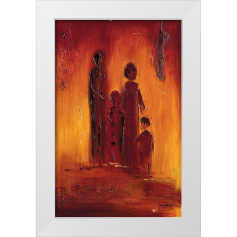 Siloutte II White Modern Wood Framed Art Print by Pelzer-Janssen, Ine