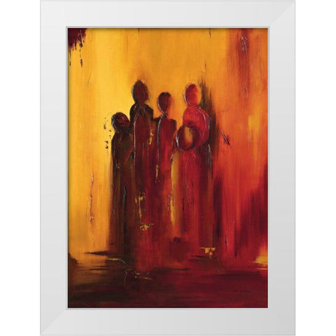 Siloutte IV White Modern Wood Framed Art Print by Pelzer-Janssen, Ine