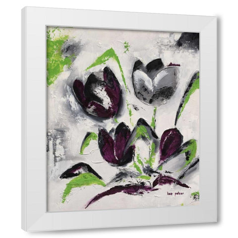 Abstract Tulip II White Modern Wood Framed Art Print by Pelzer-Janssen, Ine