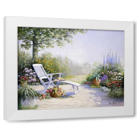 Wonderful world White Modern Wood Framed Art Print by Motz, Peter