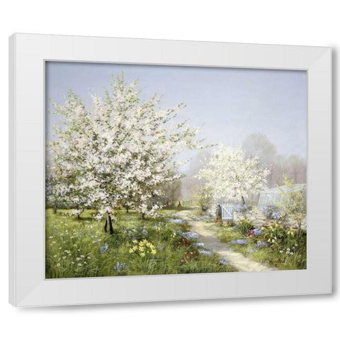 Spring blossoms White Modern Wood Framed Art Print by Motz, Peter
