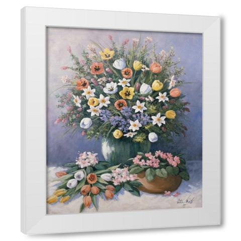 Summer glory White Modern Wood Framed Art Print by Motz, Peter