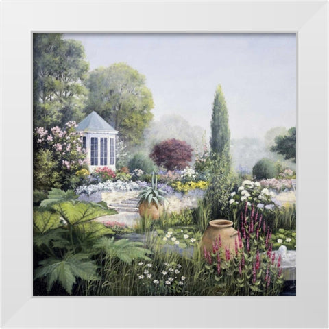 Paradise I White Modern Wood Framed Art Print by Motz, Peter