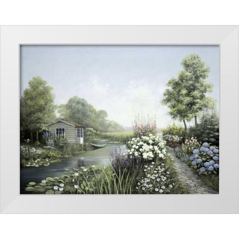 Quiet waters White Modern Wood Framed Art Print by Motz, Peter