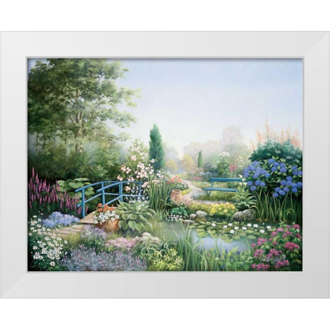 Bridge of love White Modern Wood Framed Art Print by Motz, Peter