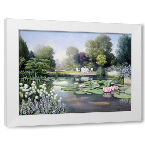 Flowering time White Modern Wood Framed Art Print by Motz, Peter