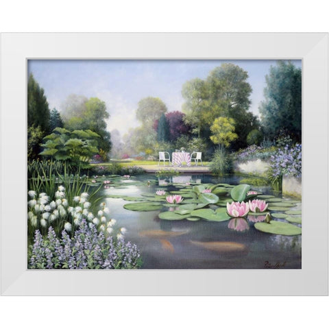 Flowering time White Modern Wood Framed Art Print by Motz, Peter