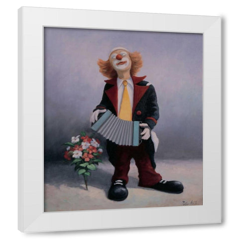 Accordion White Modern Wood Framed Art Print by Motz, Peter