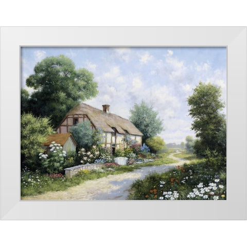 The country house White Modern Wood Framed Art Print by Motz, Peter