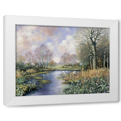 Spring has started White Modern Wood Framed Art Print by Motz, Peter