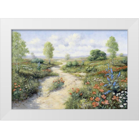 Road toâ€¦ White Modern Wood Framed Art Print by Motz, Peter