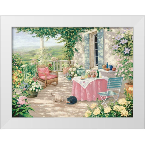 Brunch  White Modern Wood Framed Art Print by Motz, Peter