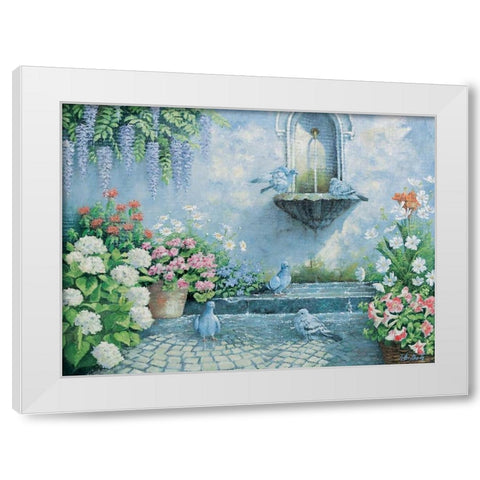 Refreshment White Modern Wood Framed Art Print by Motz, Peter