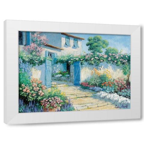 Grannys house White Modern Wood Framed Art Print by Motz, Peter