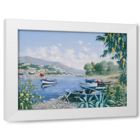 Enjoyable moment White Modern Wood Framed Art Print by Motz, Peter