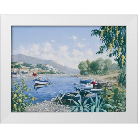Enjoyable moment White Modern Wood Framed Art Print by Motz, Peter