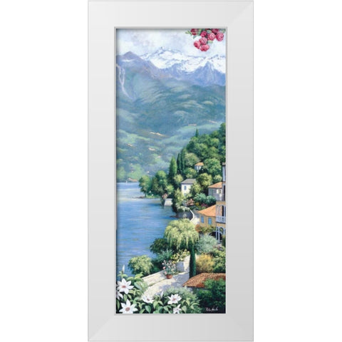 Lago di Como White Modern Wood Framed Art Print by Motz, Peter
