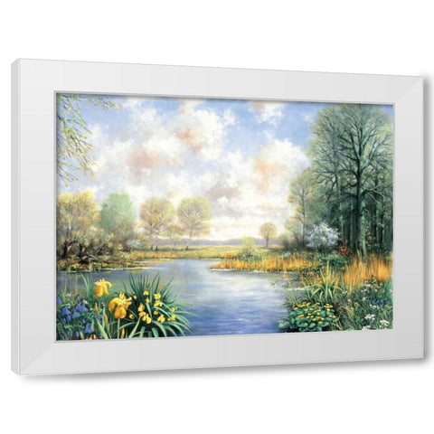 Spring time White Modern Wood Framed Art Print by Motz, Peter