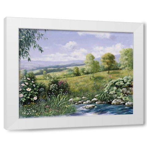 Summer time White Modern Wood Framed Art Print by Motz, Peter