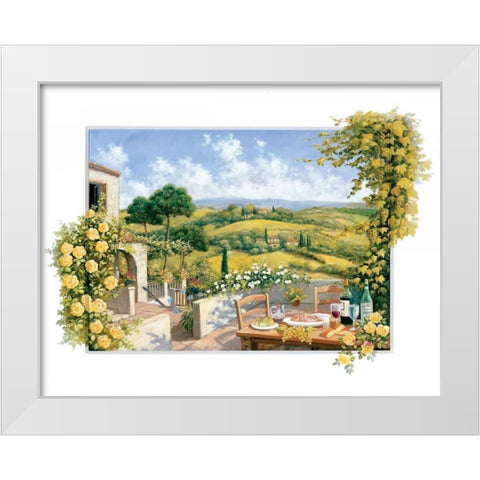 Toscane White Modern Wood Framed Art Print by Motz, Peter