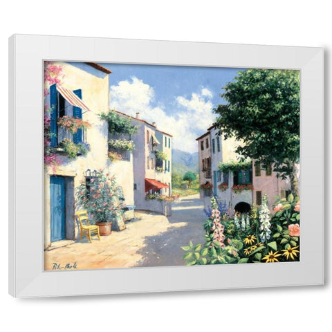 Lazy afternoon White Modern Wood Framed Art Print by Motz, Peter