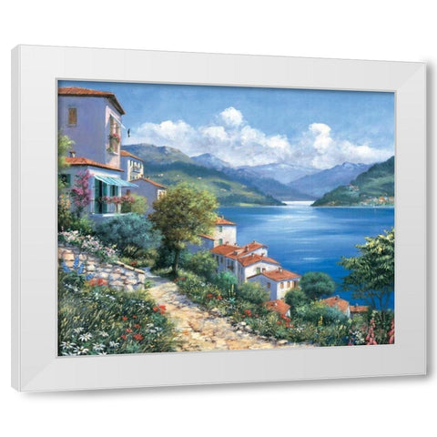 Holiday view White Modern Wood Framed Art Print by Motz, Peter