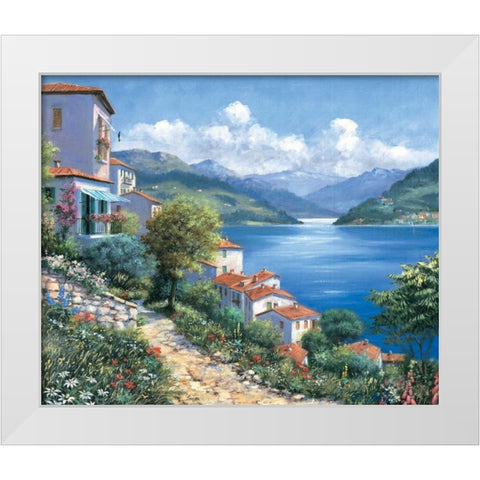 Holiday view White Modern Wood Framed Art Print by Motz, Peter