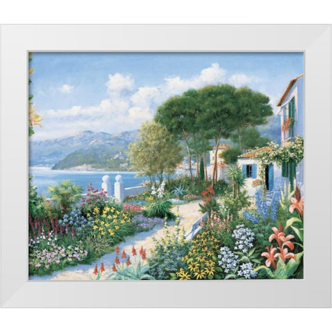 Hidden paradise White Modern Wood Framed Art Print by Motz, Peter
