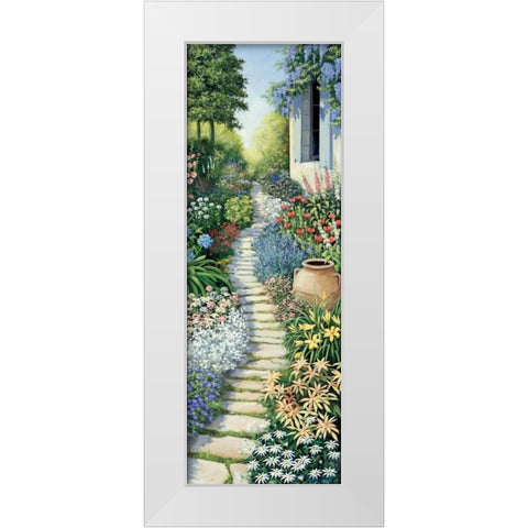 Flowers in fulfilment White Modern Wood Framed Art Print by Motz, Peter