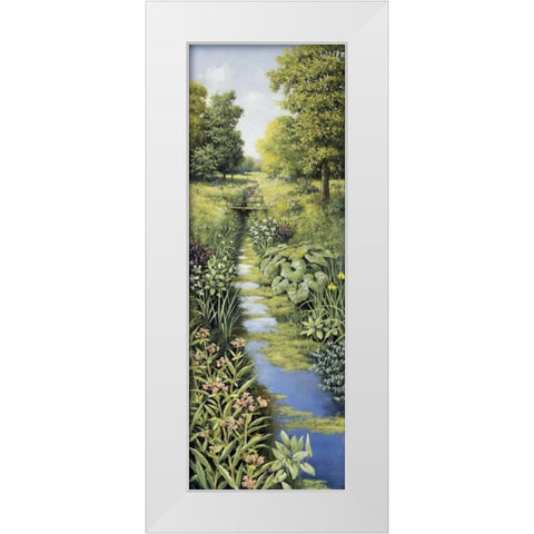 The way of water White Modern Wood Framed Art Print by Motz, Peter