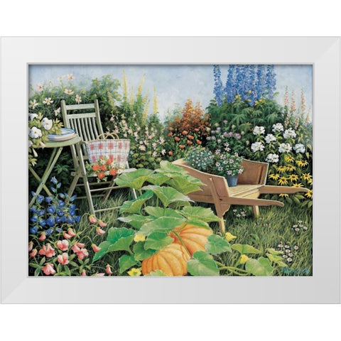 Autumn arrangement White Modern Wood Framed Art Print by Motz, Peter