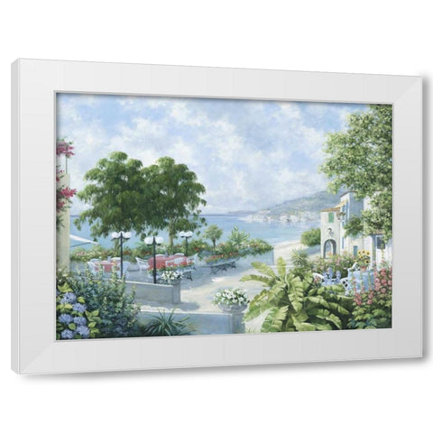 Ocean view White Modern Wood Framed Art Print by Motz, Peter