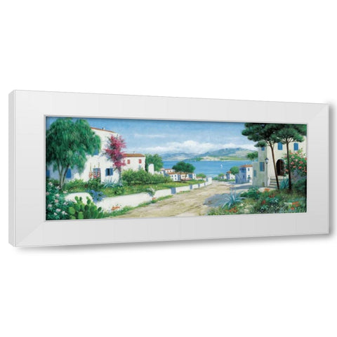 Ocean path White Modern Wood Framed Art Print by Motz, Peter