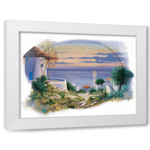 A window to paradise I White Modern Wood Framed Art Print by Motz, Peter