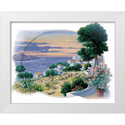 A window to paradise II White Modern Wood Framed Art Print by Motz, Peter