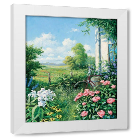 A view to infinity White Modern Wood Framed Art Print by Motz, Peter