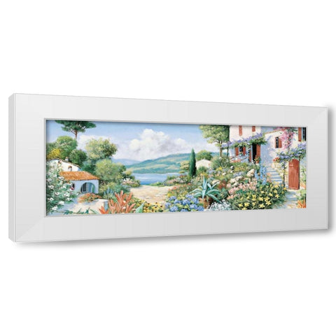 Time to share White Modern Wood Framed Art Print by Motz, Peter