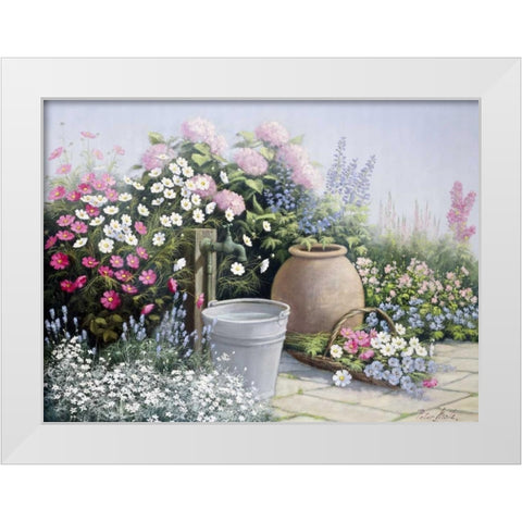 Elly view White Modern Wood Framed Art Print by Motz, Peter