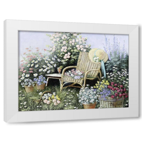 Chair of love White Modern Wood Framed Art Print by Motz, Peter