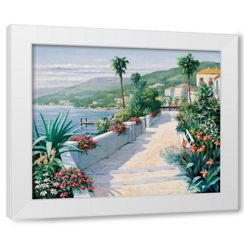 Costa del Pietro I White Modern Wood Framed Art Print by Motz, Peter