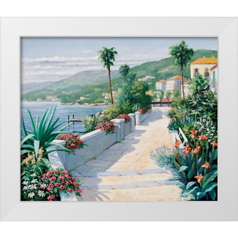 Costa del Pietro I White Modern Wood Framed Art Print by Motz, Peter