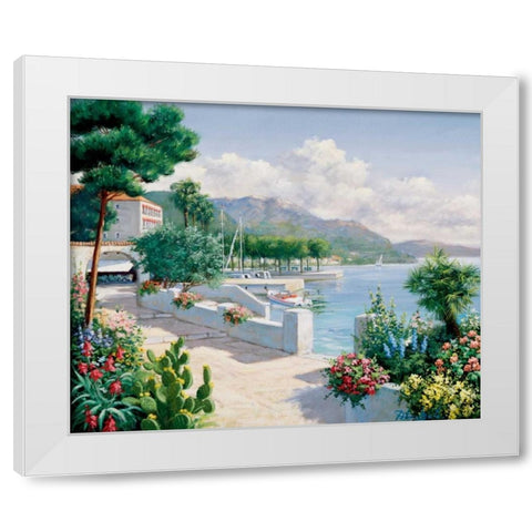 Costa del Pietro II White Modern Wood Framed Art Print by Motz, Peter