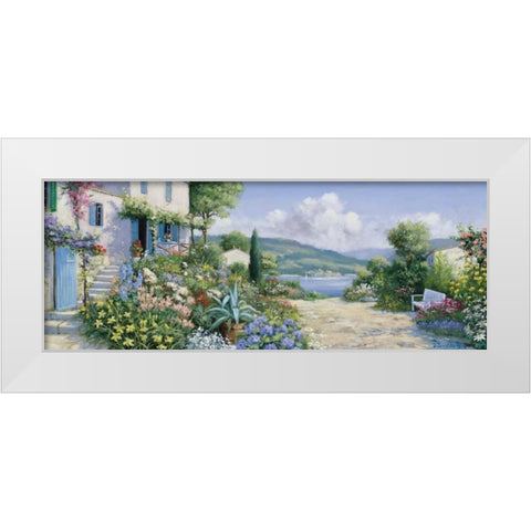 Lakeway White Modern Wood Framed Art Print by Motz, Peter