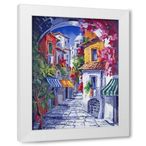 Vicolo caratteristico White Modern Wood Framed Art Print by di Viccaro, Roberto