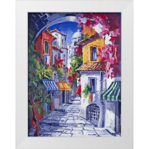 Vicolo caratteristico White Modern Wood Framed Art Print by di Viccaro, Roberto