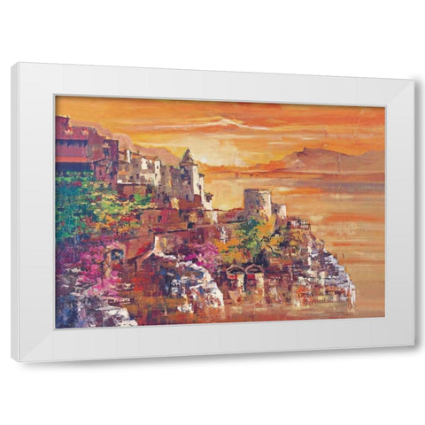 Al tramonto White Modern Wood Framed Art Print by di Viccaro, Roberto