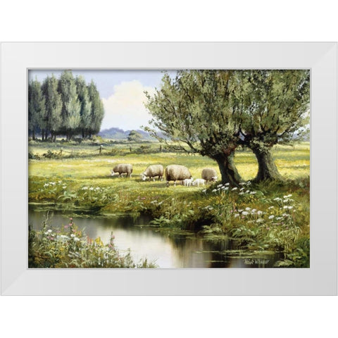In the open country White Modern Wood Framed Art Print by Withaar, Reint