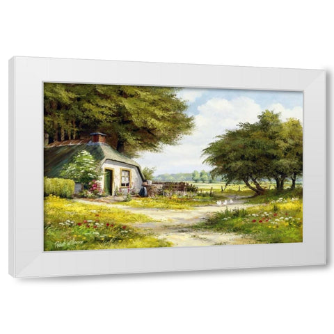 Farmhouse White Modern Wood Framed Art Print by Withaar, Reint