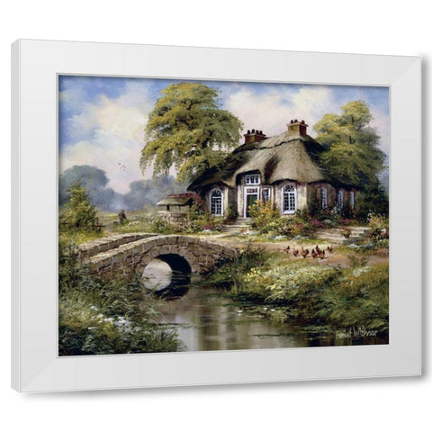English cottage I White Modern Wood Framed Art Print by Withaar, Reint