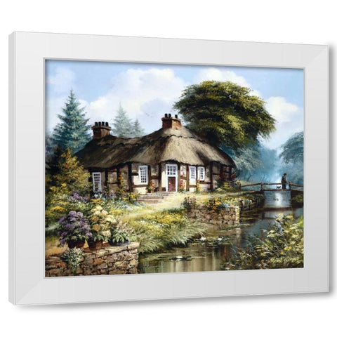 English cottage II White Modern Wood Framed Art Print by Withaar, Reint
